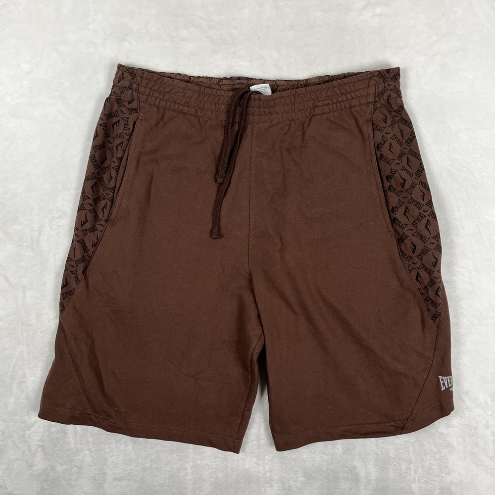 Everlast Sweat Shorts Mens 2XL Brown 11 Inseam Boxing Athletic Gym Logo